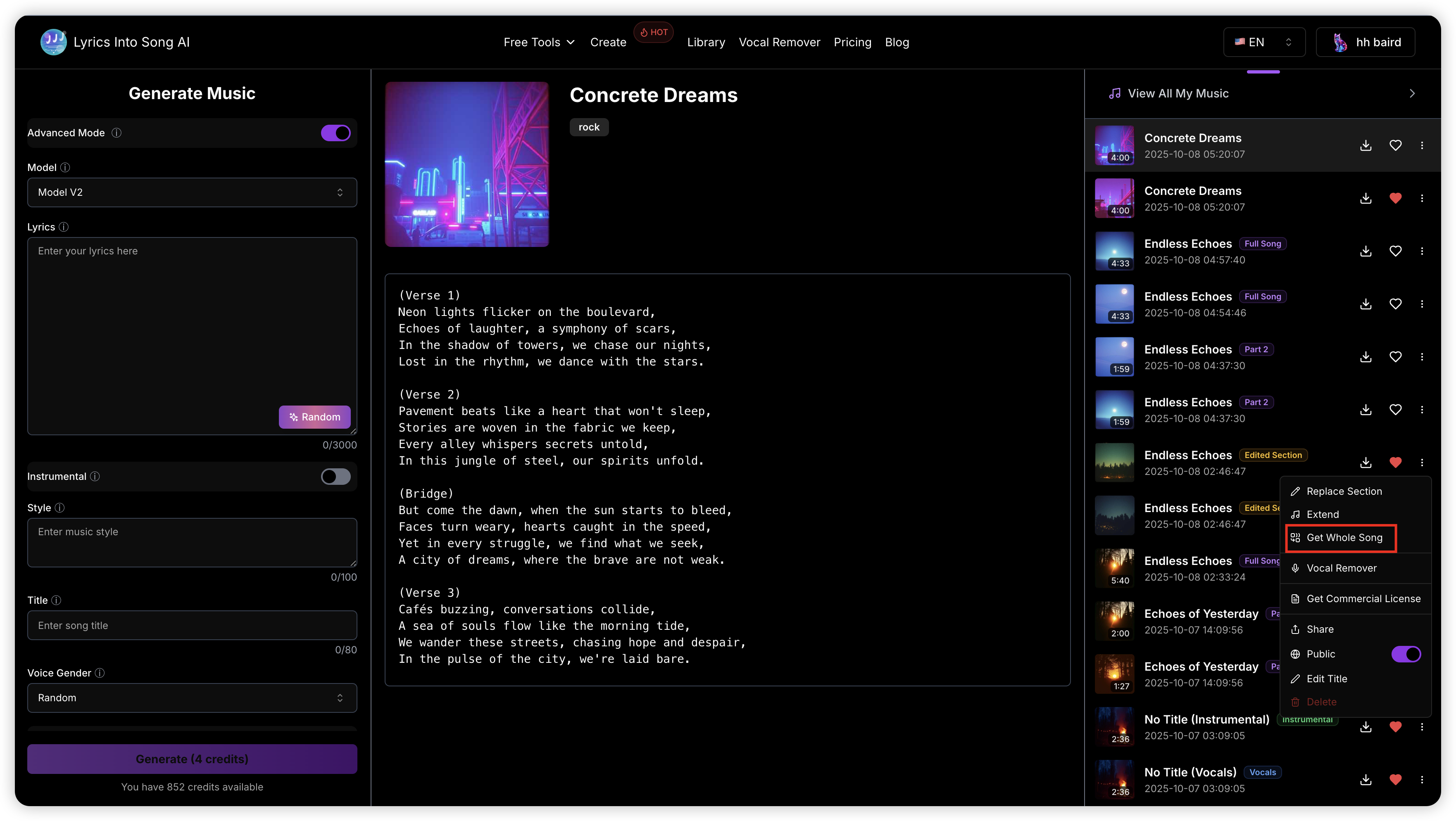 Step 5: Complete Song with Edited Section