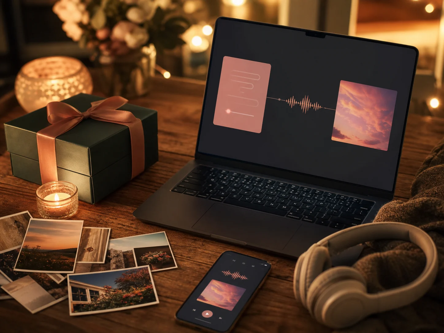 Personal text idea becoming a custom AI song gift for a meaningful moment